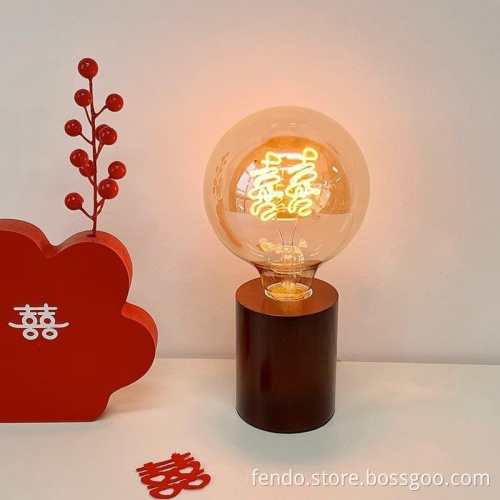 220V Dimmable Soft Spiral LED Filament Bulb G125 Vintage Love Heart
